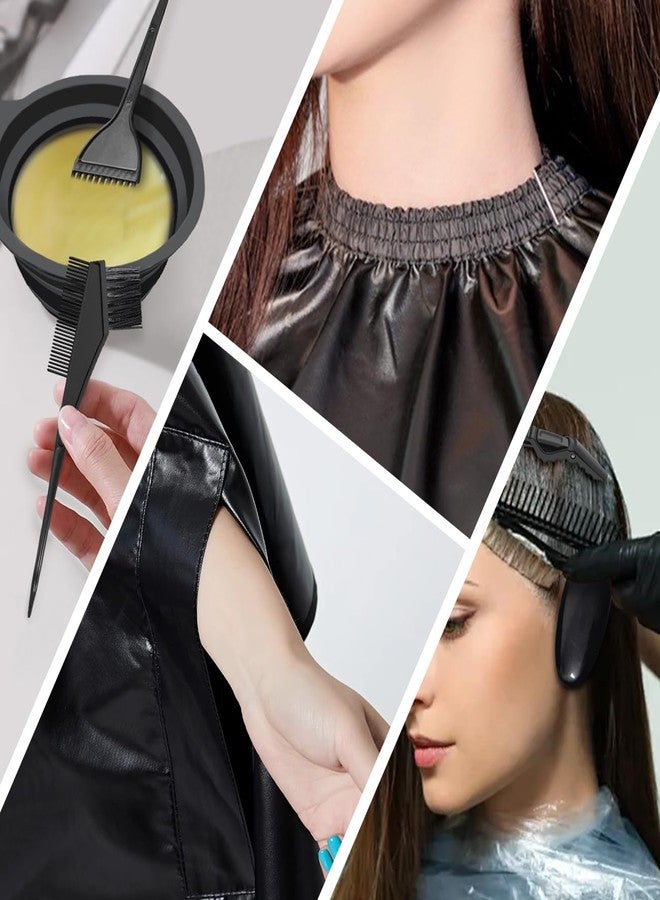 EHERDM Hair Dye Cape and Dye Tool Set Hairdressing Clothes Cover Dyeing Kit with Bowl Combs Earmuffs and Clips Barber Coloring Cape (Gray) - Image 5